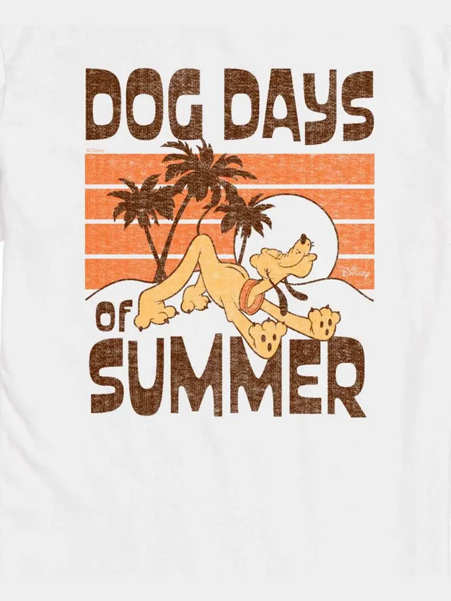 Футболка с принтом Disney Dog Days Of Summer AIRWAVES — изображение 3 из 3, белый