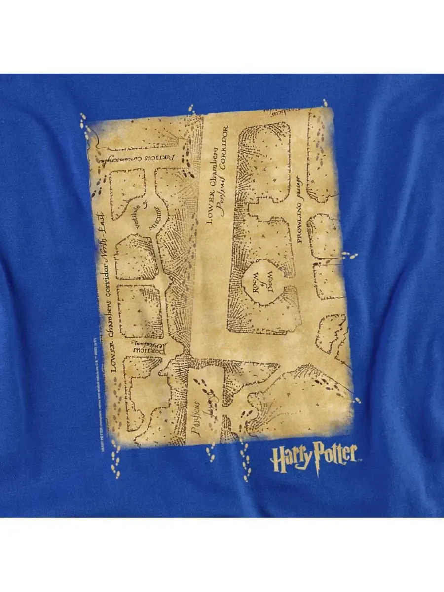 Футболка с принтом Marauders Map Interior Harry Potter — изображение 3 из 3, королевский