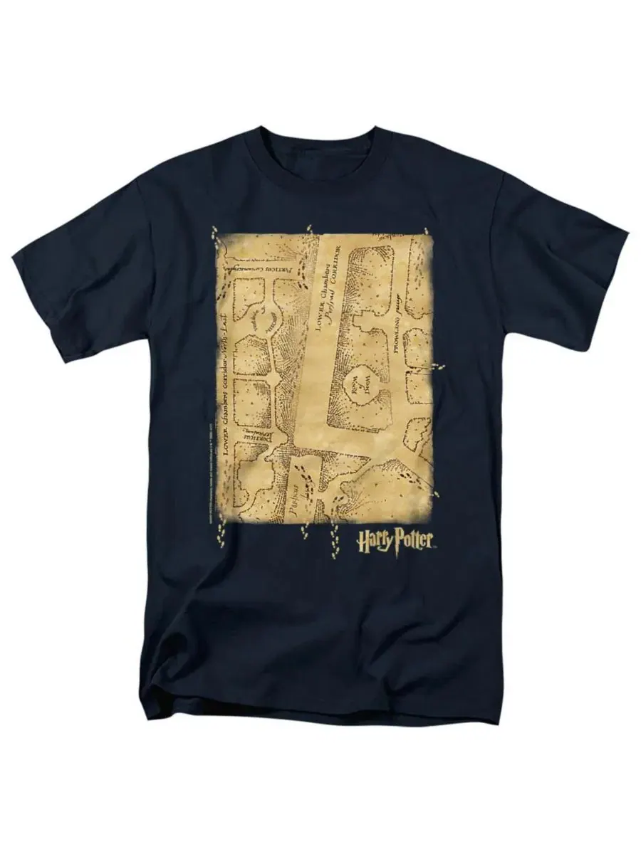 Футболка с принтом Marauders Map Interior Harry Potter — изображение 1 из 3, темно-синий