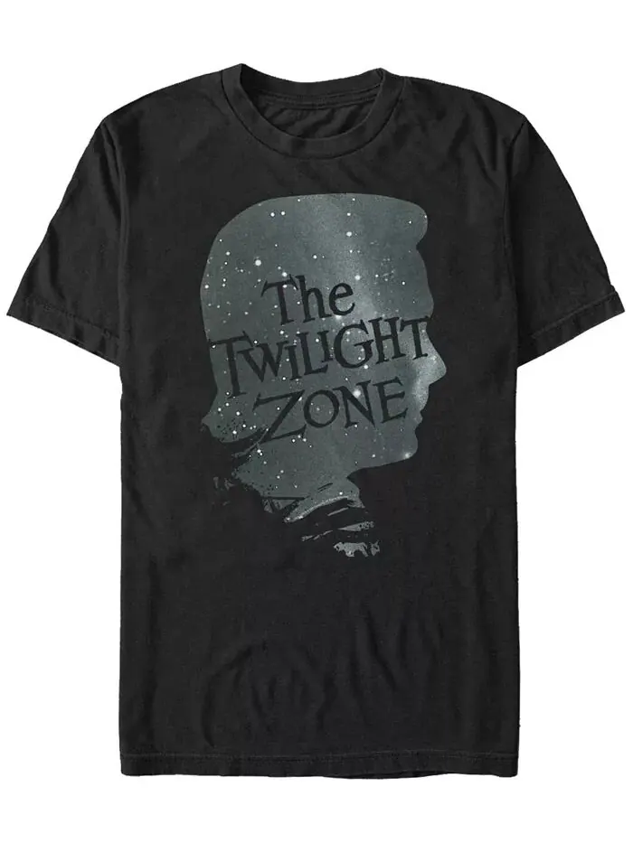 Футболка с коротким рукавом Twilight Zone CBS для мужчин Galactic Icon Face Profile Fifth Sun — изображение 1 из 1, черный