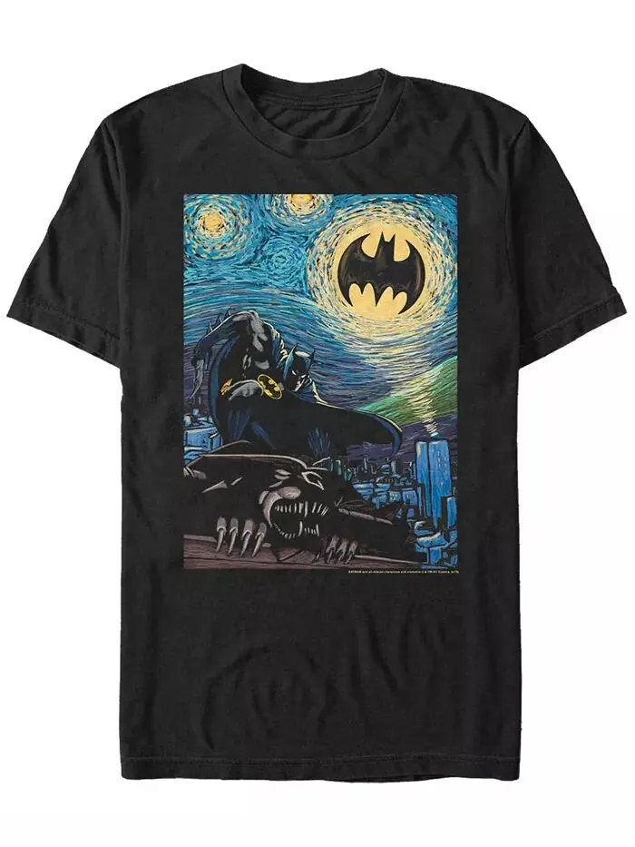 Мужская футболка Batman Stary с коротким рукавом Fifth Sun — изображение 1 из 1, черный