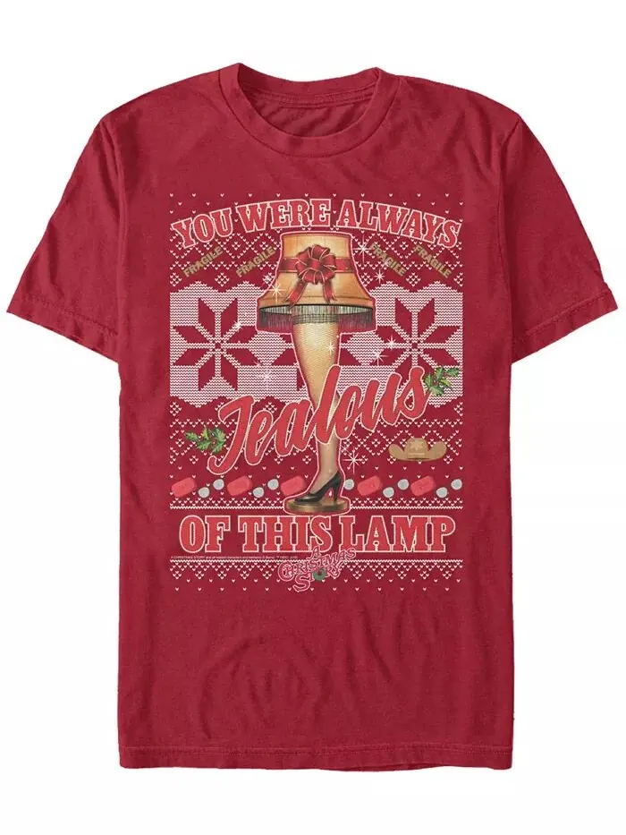 Мужская футболка с коротким рукавом Christmas Story Fragile Ugly Fifth Sun — изображение 1 из 1, красный