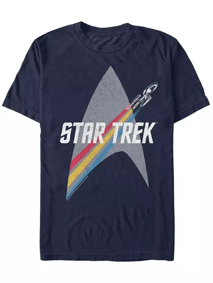 Мужская футболка с коротким рукавом Star Trek The Original Series Retro Prism Enterprise Fifth Sun — изображение 1 из 1
