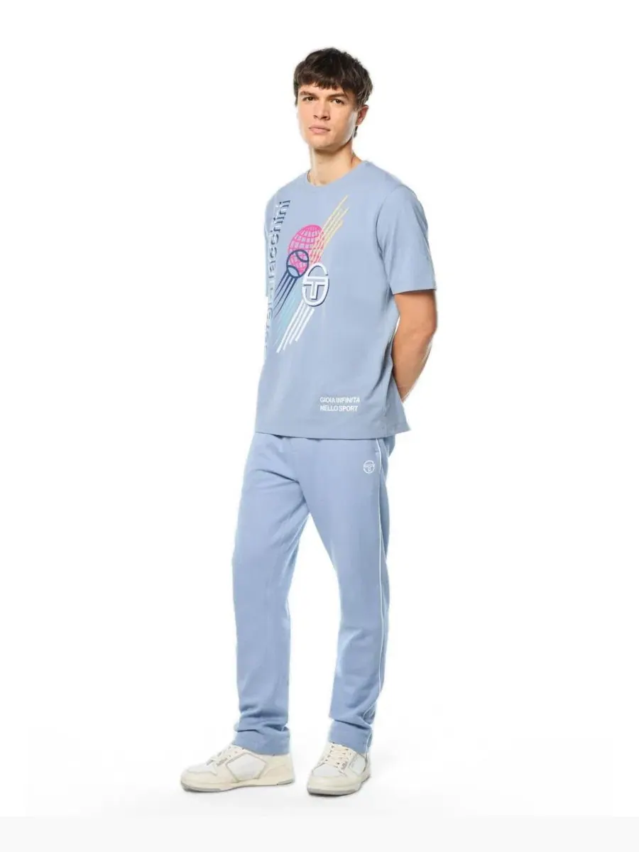 Футболка из техно-пике с принтом Giocare Sergio Tacchini, Troposphere Heather — изображение 2 из 5