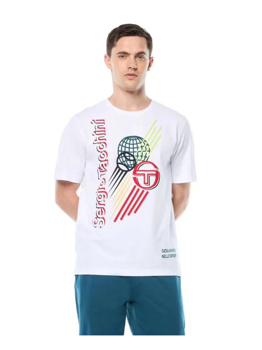 Футболка с коротким рукавом и принтом Giocare Sergio Tacchini — изображение 1 из 5, белый