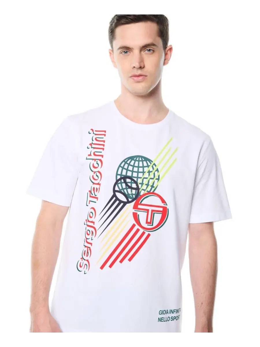Футболка с коротким рукавом и принтом Giocare Sergio Tacchini — изображение 3 из 5, белый