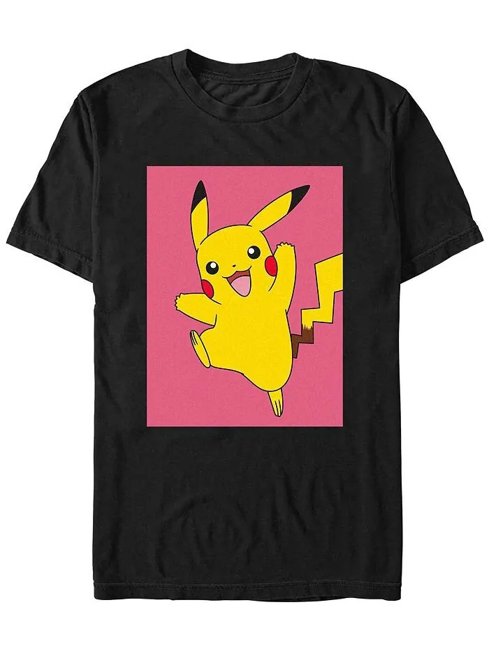 Мужская футболка с коротким рукавом Pokemon Pika Leap Fifth Sun — изображение 1 из 1, черный