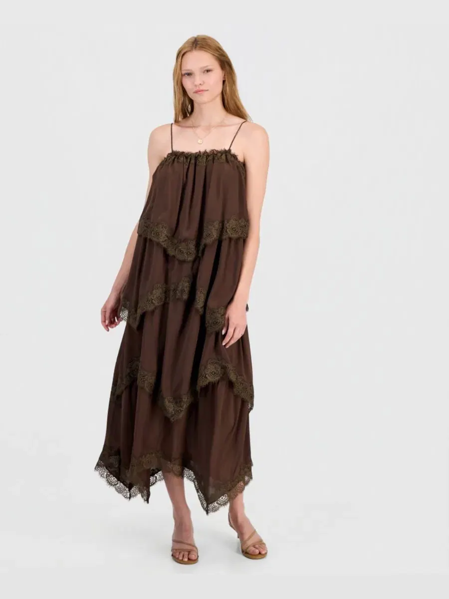 Платье макси с ярусами, модель Tiered Maxi Dress And Now This