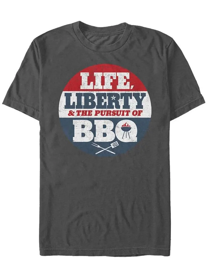 Мужская футболка Pursuit of Barbecue с короткими рукавами и круглым вырезом Fifth Sun — изображение 1 из 1, темно-серый