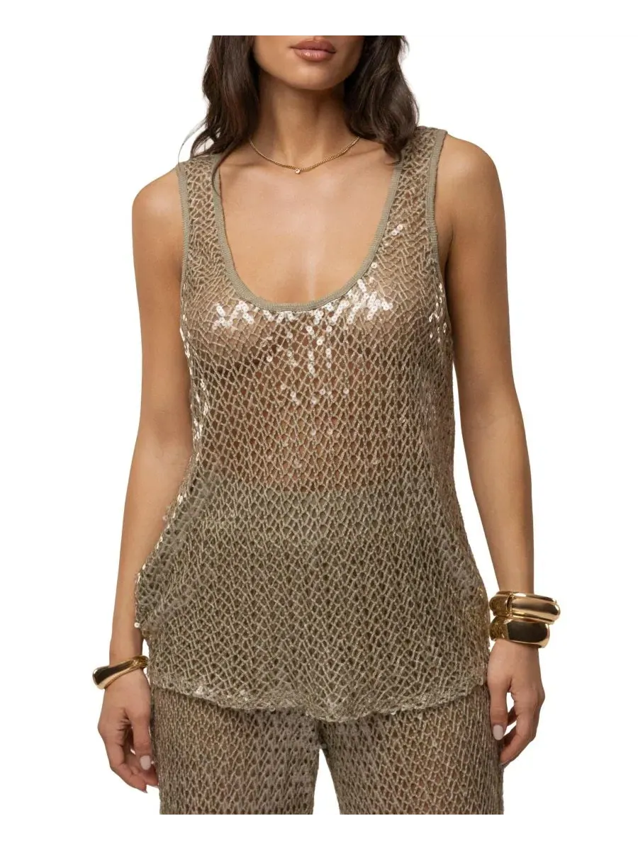 Топ с пайетками High Seas Sequin JLUXLABEL — зеленый