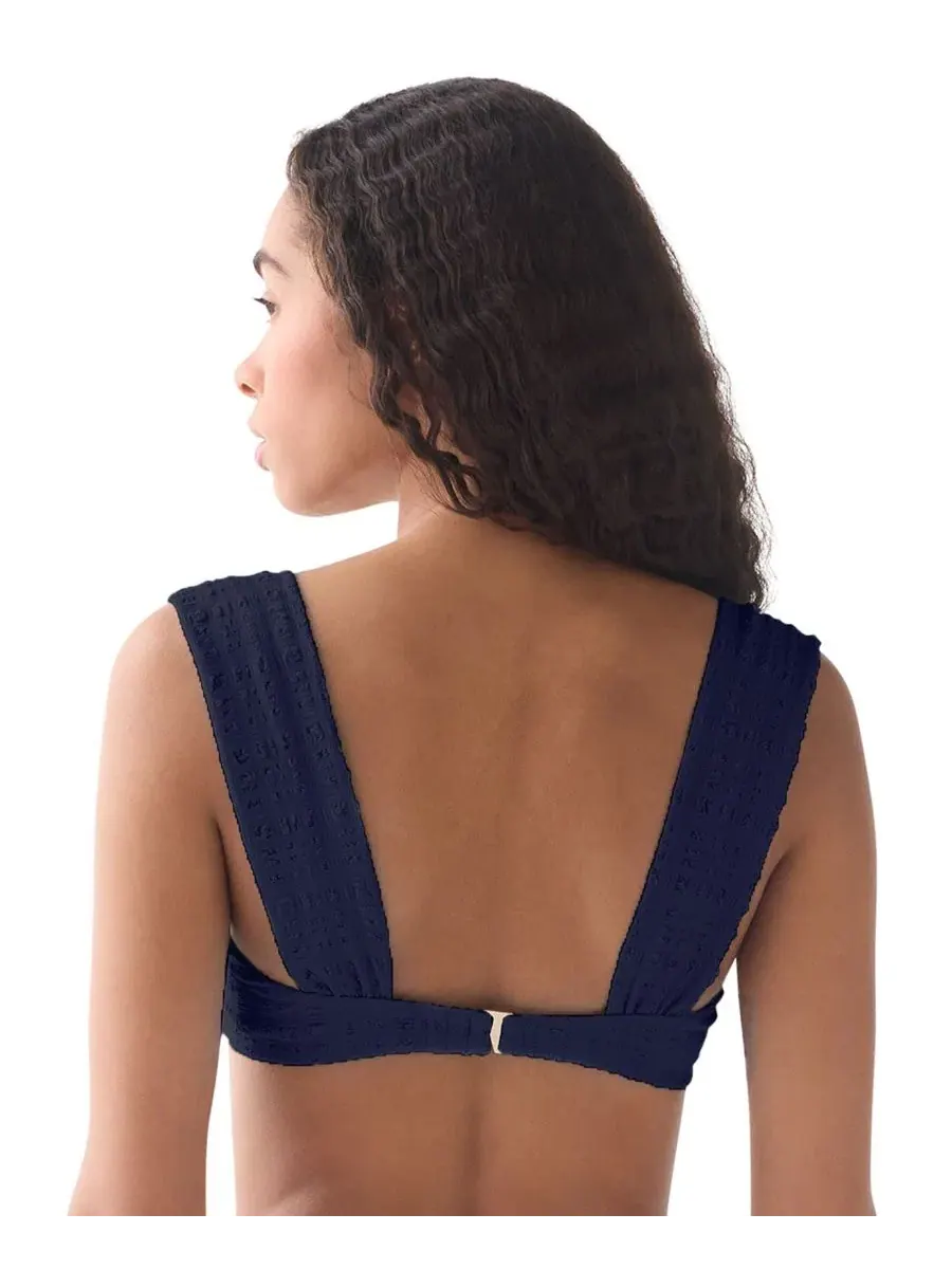 Бикини-топ с чашками и косточками Sweetheart Neck Underwire kate spade new york — изображение 2 из 5, темно-синий