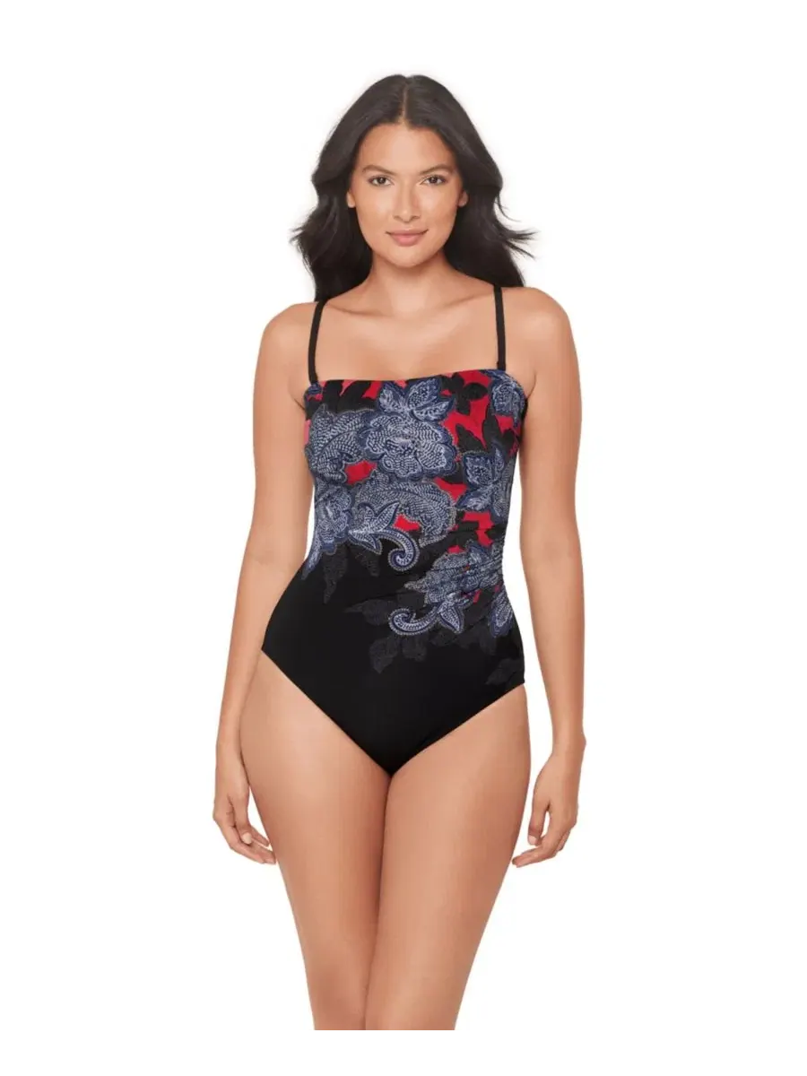 Цельный купальник с бюстгальтером на косточках, модель Steel Magnolias Avanti Miraclesuit — изображение 4 из 4, сталь