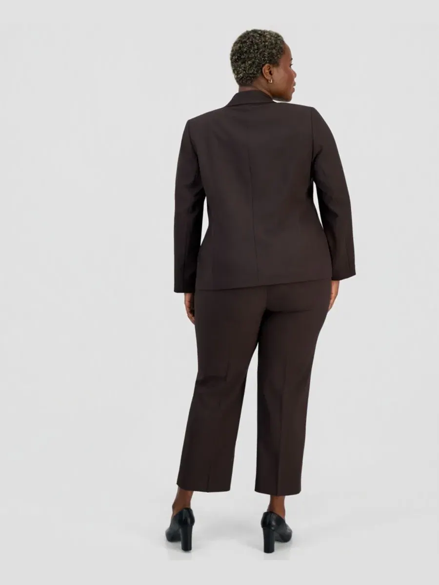 Костюм-двойка с жакетом и брюками Le Suit — изображение 2 из 9, эспрессо
