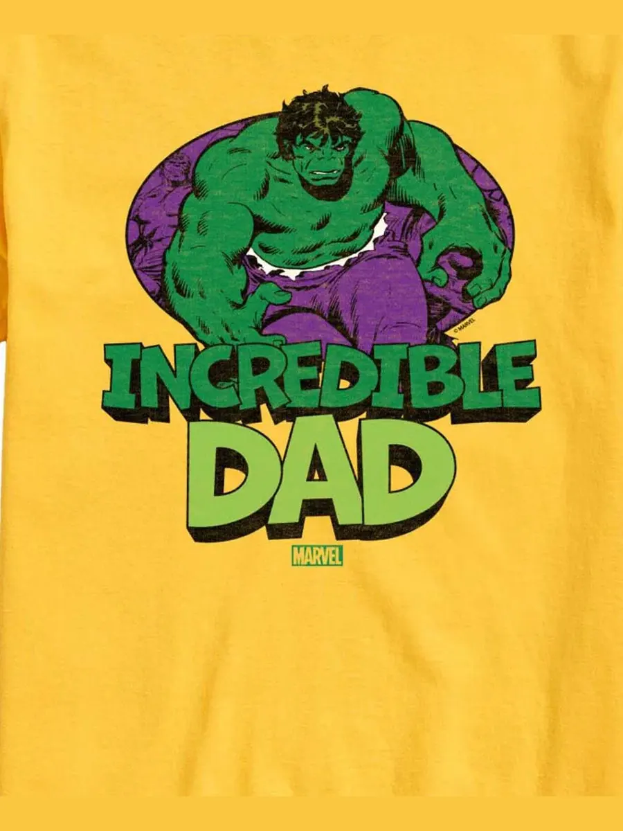 Футболка с коротким рукавом The Hulk Incredible Dad AIRWAVES — изображение 3 из 3, желтый
