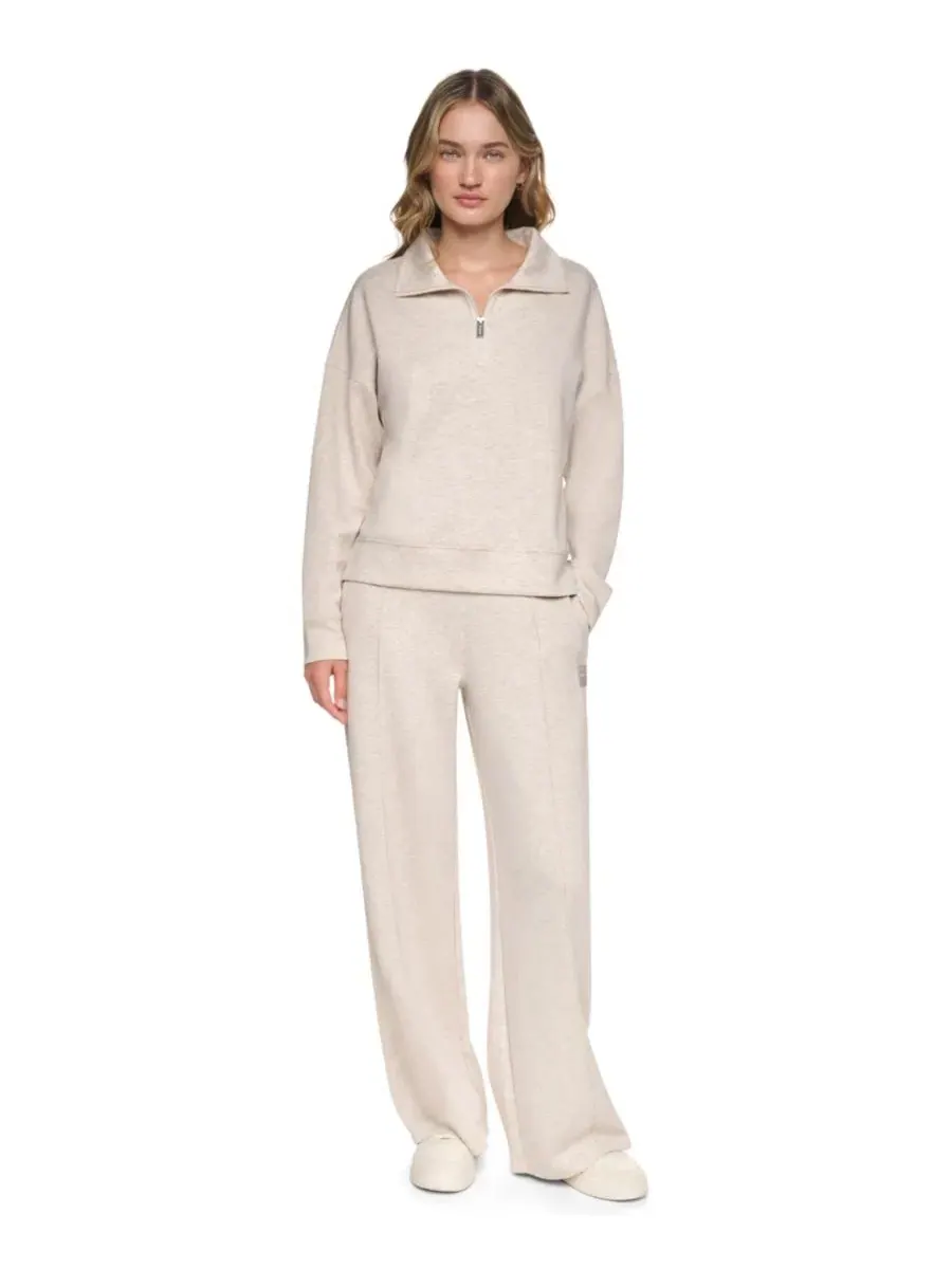 Свитшот с высоким воротником и полузамком из стрейч-скубы DKNY Sport, Cortado Heather — изображение 6 из 10