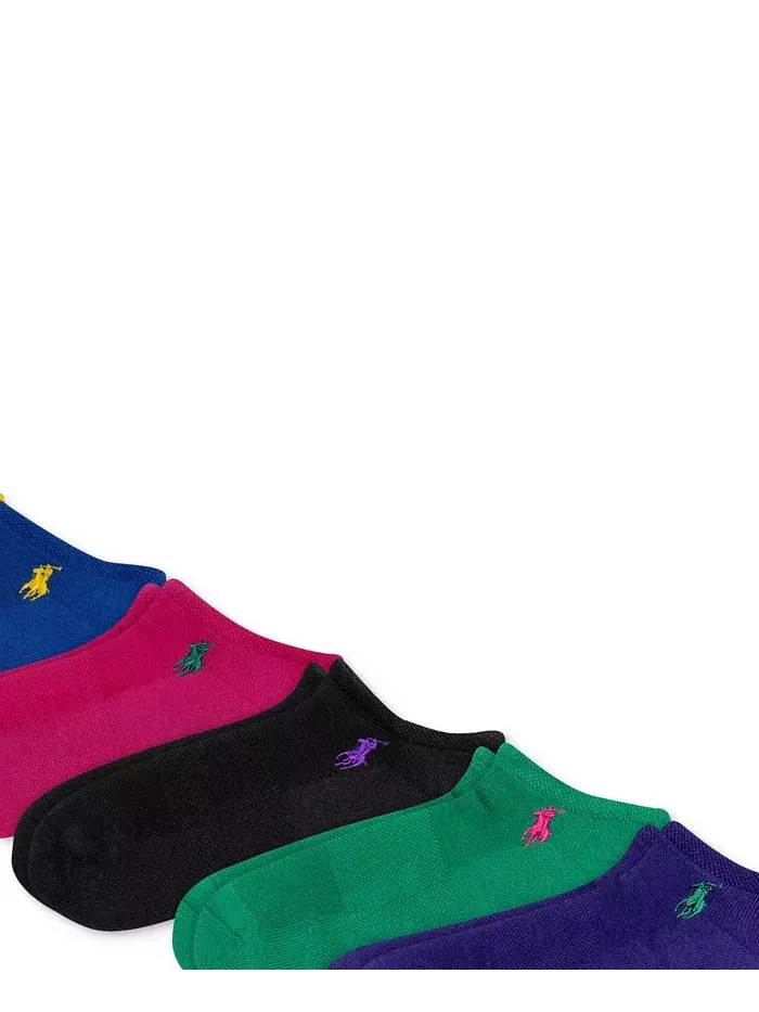 Женские носки с мягкой подушкой, 6 пар, низкие Polo Ralph Lauren — изображение 3 из 4, мульти