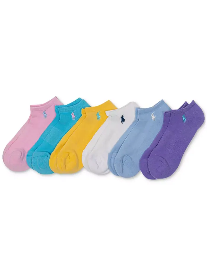 Женские носки с мягкой подушкой, 6 пар, низкие Polo Ralph Lauren — изображение 1 из 3