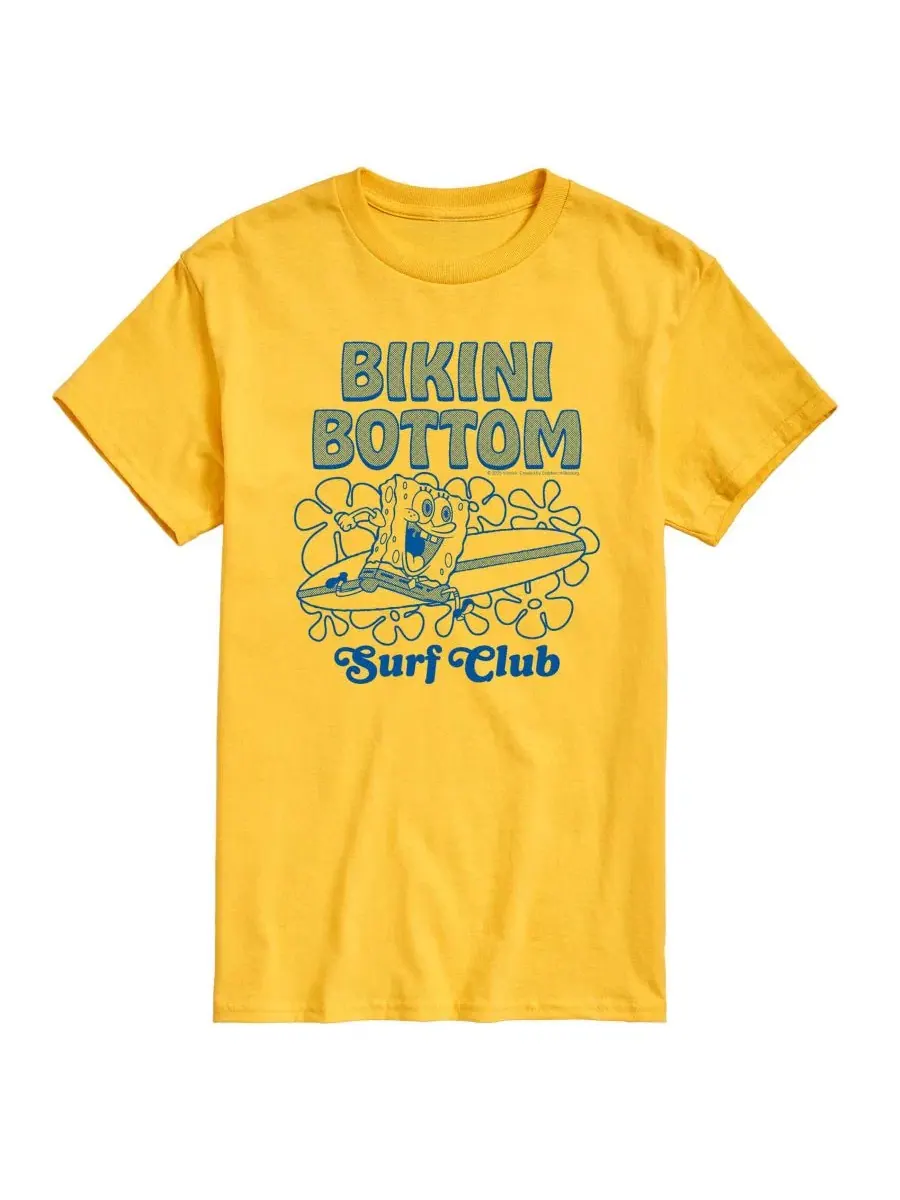 Футболка с принтом SpongeBob SquarePants Bikini Bottom Surf AIRWAVES — изображение 1 из 3, желтый