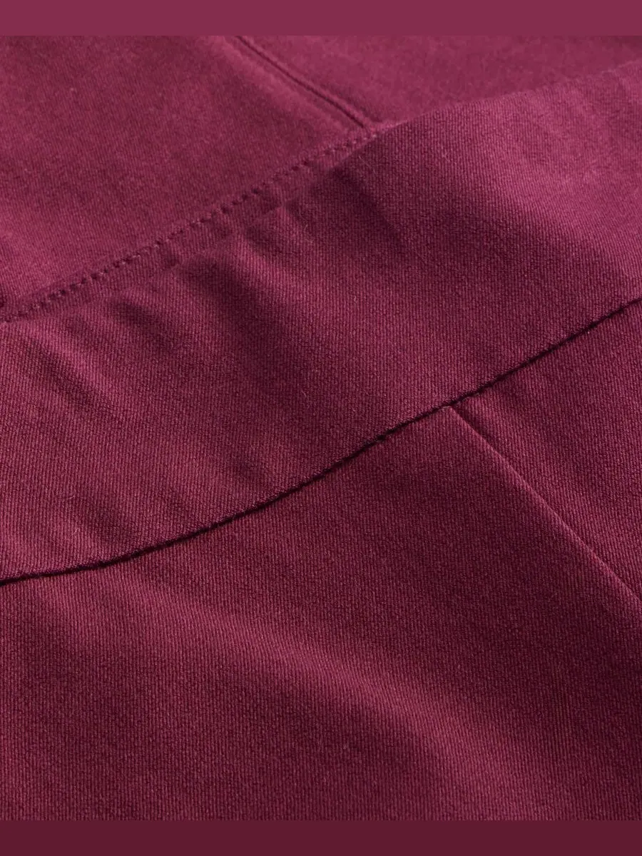 Брюки-бананы с завышенной талией, модель Petite Pull-On Bi-Stretch Bootcut I.N.C. International — изображение 4 из 4, винный
