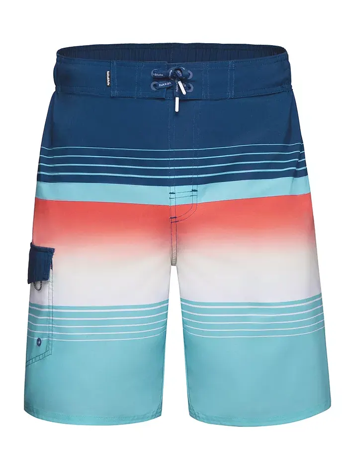 Мужские плавки для плавания Board Shorts NO Liner, 9", эластичный пояс, быстросохнущие Rokka&Rolla — изображение 5 из 11