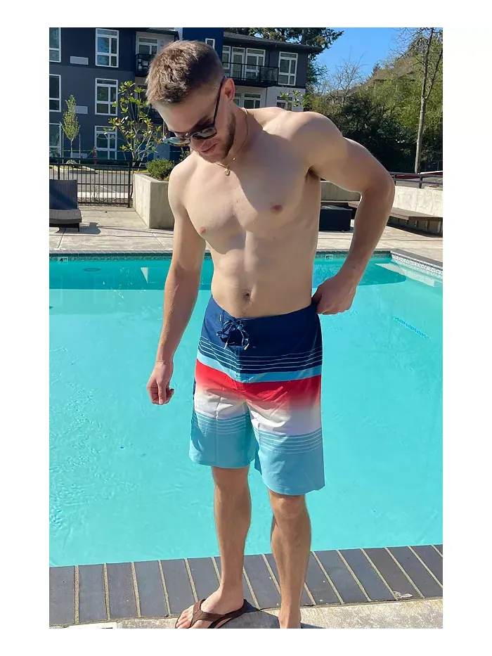 Мужские плавки для плавания Board Shorts NO Liner, 9", эластичный пояс, быстросохнущие Rokka&Rolla — изображение 7 из 11