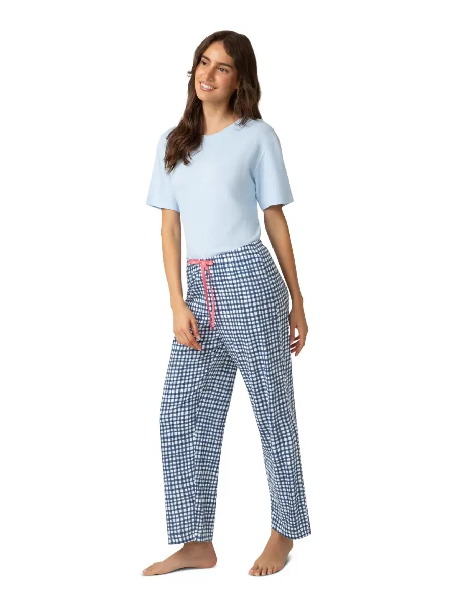 Пижамные брюки Good Time Gingham Hue — изображение 3 из 4, синий