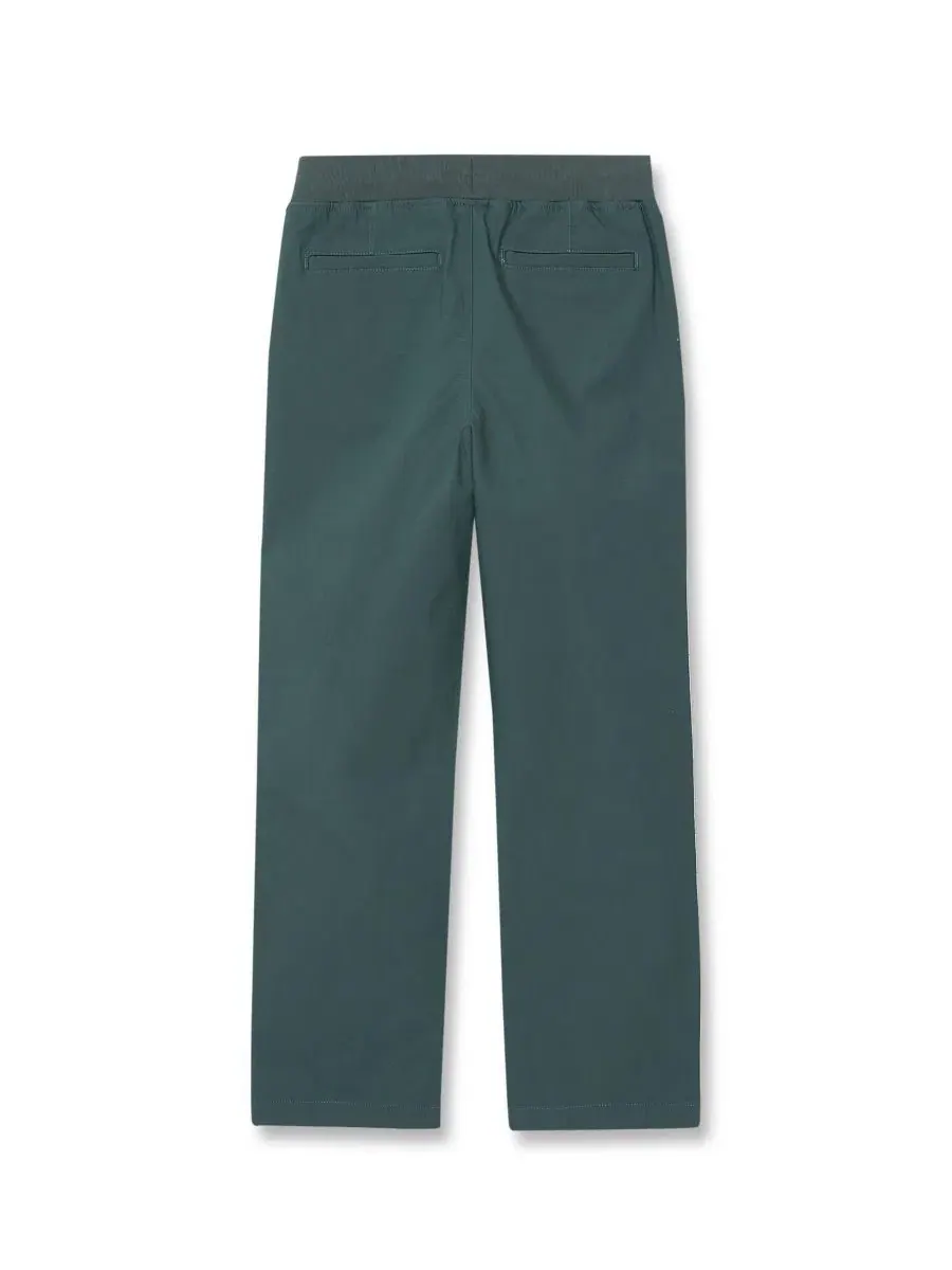 Штаны с укрепленными коленями Boys Iron Knee Pull On Pants Lands' End — изображение 2 из 3, зеленый