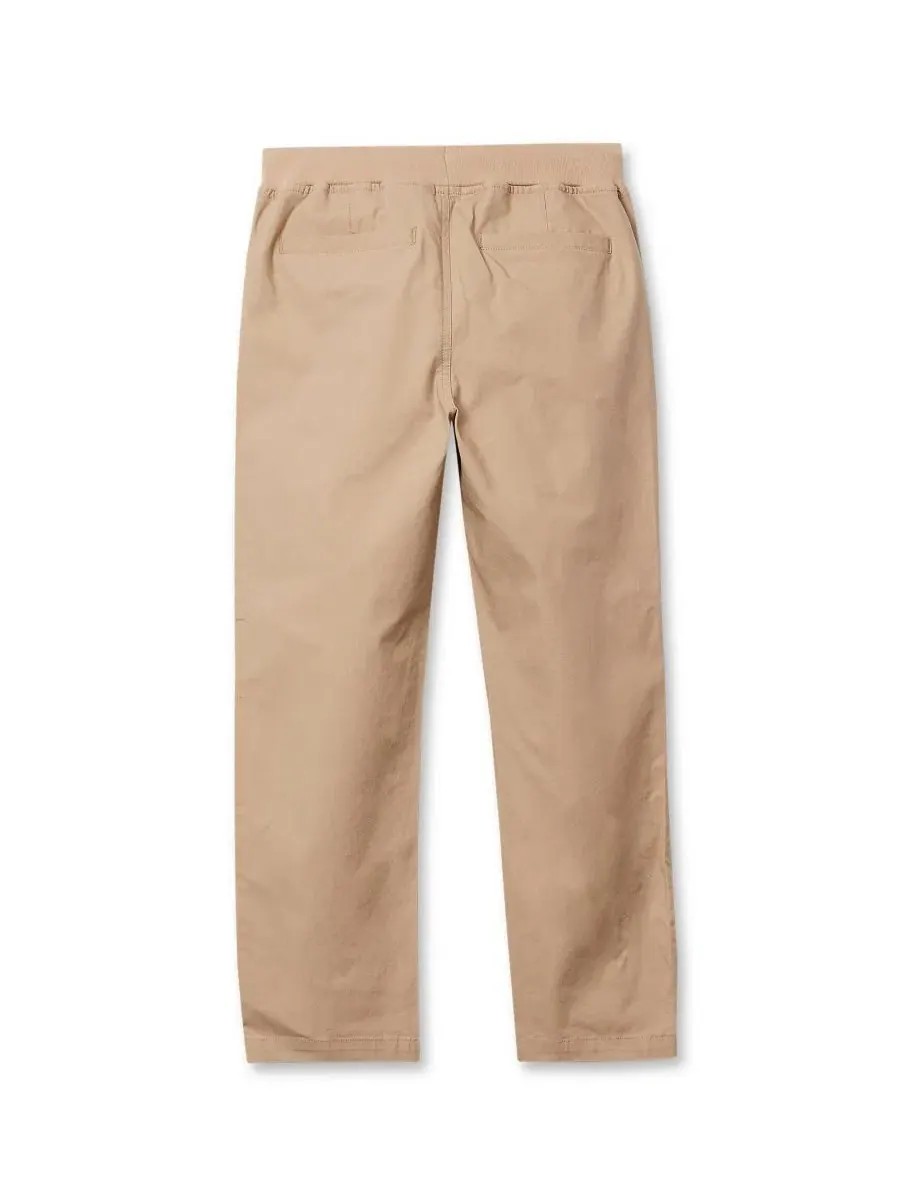 Штаны на резинке с усиленными коленями Boys Iron Knee Pull On Pants Lands' End — изображение 2 из 3, хаки