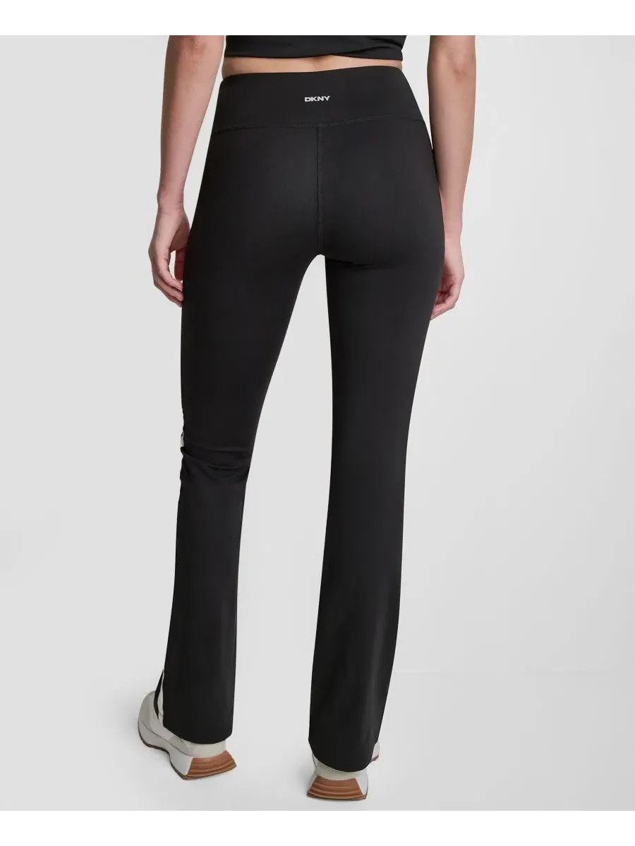 Леггинсы с боковой полосой и высокой посадкой с расклешенным низом DKNY Sport — изображение 5 из 6, черный