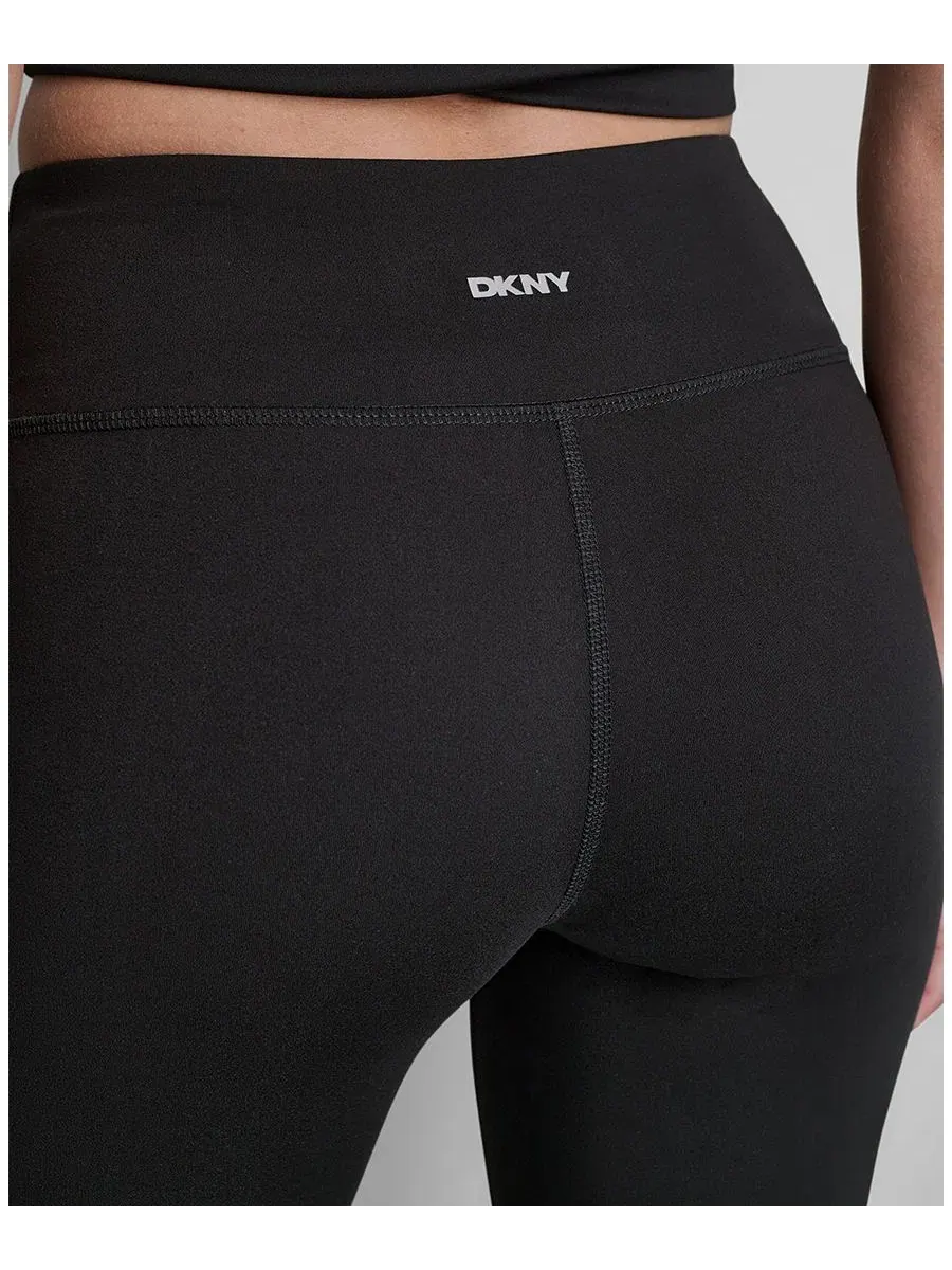 Леггинсы с боковой полосой и высокой посадкой с расклешенным низом DKNY Sport — изображение 6 из 6, черный