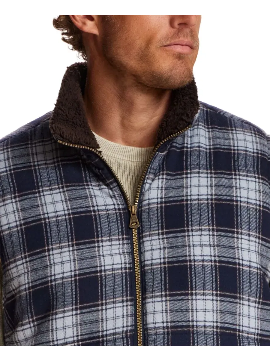 Жилет фланелевый в клетку с подкладкой из шерпы Nordic Navy Weatherproof Vintage — изображение 4 из 5, темно-синий