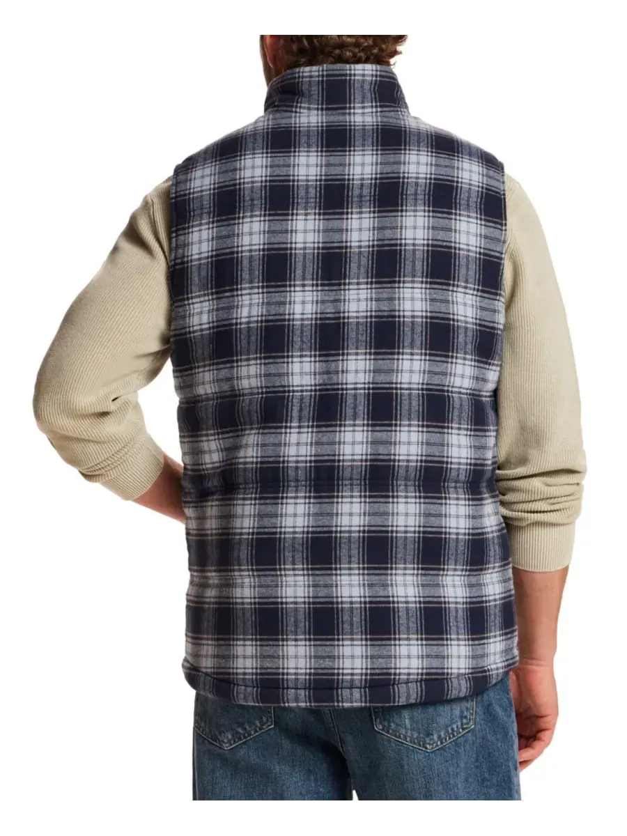 Жилет фланелевый в клетку с подкладкой из шерпы Nordic Navy Weatherproof Vintage — изображение 5 из 5, темно-синий
