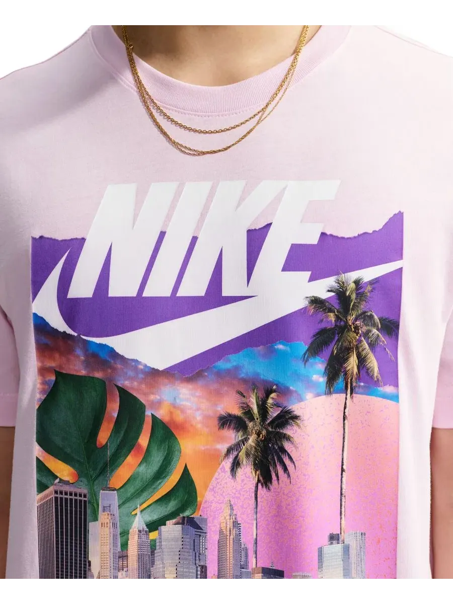 Футболка с графическим принтом Sportswear Club Nike — изображение 5 из 6, розовый
