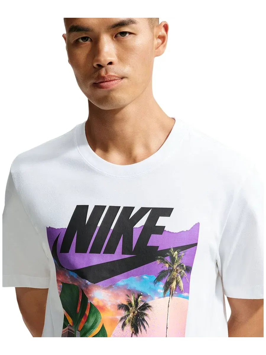 Футболка с графическим принтом Sportswear Club Nike — изображение 3 из 6, белый