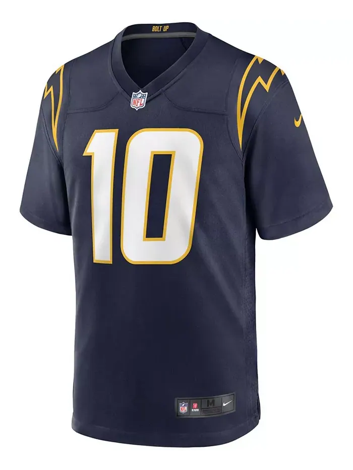 Мужская альтернативная игровая футболка Джастина Герберта Los Angeles Chargers Nike — изображение 4 из 5, королевский