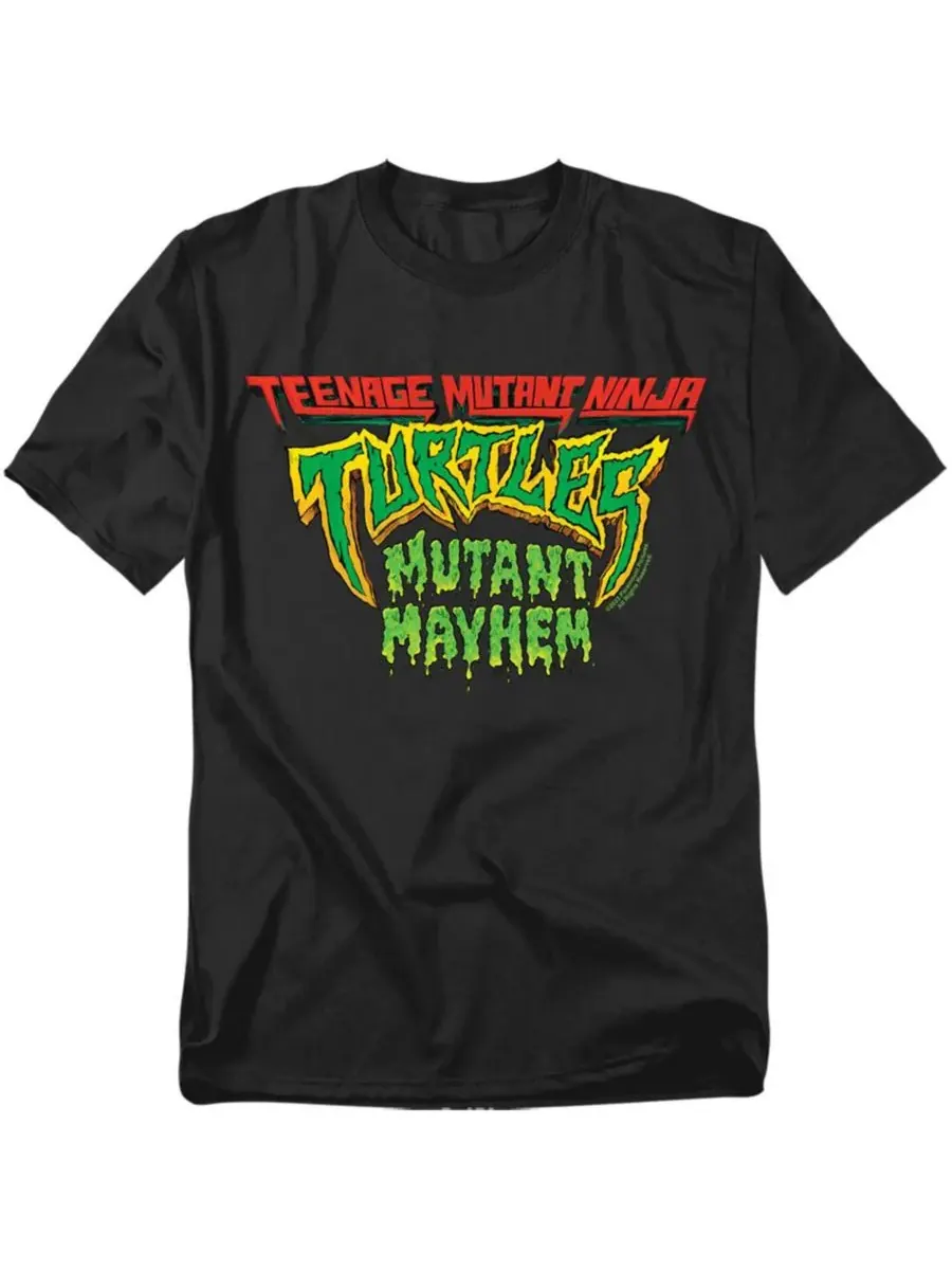 Мужская футболка с логотипом TMNT Mutant Mayhem Teenage Mutant Ninja Turtles — изображение 1 из 3, черный