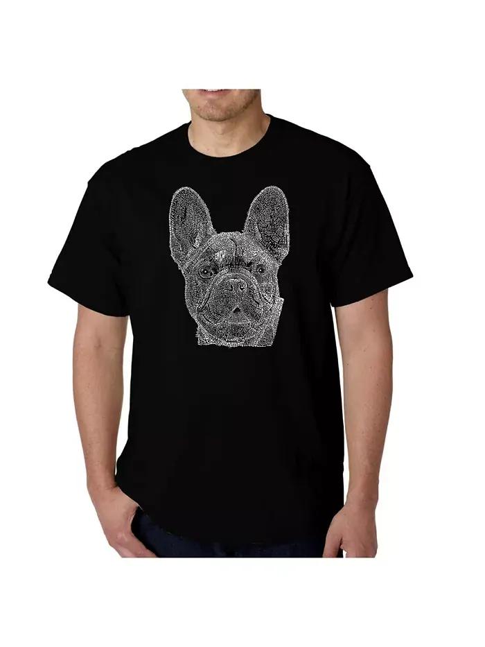 Мужская футболка с принтом "French Bulldog Word Art" LA Pop Art — изображение 1 из 2, черный