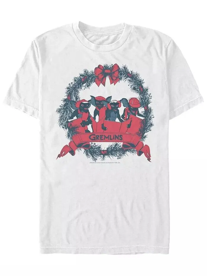 Мужская футболка Gremlins 1 Wreath с коротким рукавом Fifth Sun — изображение 1 из 1, белый