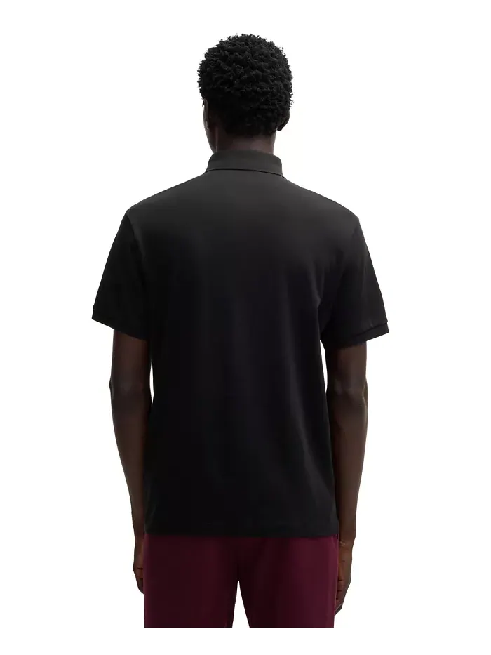 Мужская поло из мерсеризованного хлопка Regular-Fit Hugo Boss — изображение 4 из 4, черный