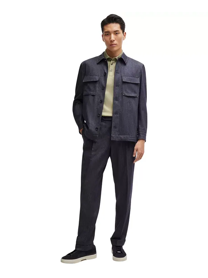 Мужская поло из мерсеризованного хлопка Regular-Fit Hugo Boss — изображение 2 из 3, зеленый