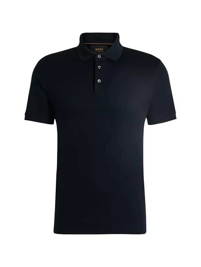 Мужская поло из мерсеризованного хлопка Regular-Fit Hugo Boss — изображение 2 из 4, синий