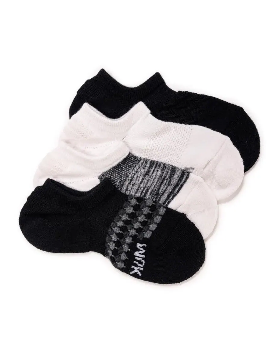 Женские невидимые носки Dream Step, 4 пары в упаковке MUK LUKS — изображение 1 из 3, черный/белый