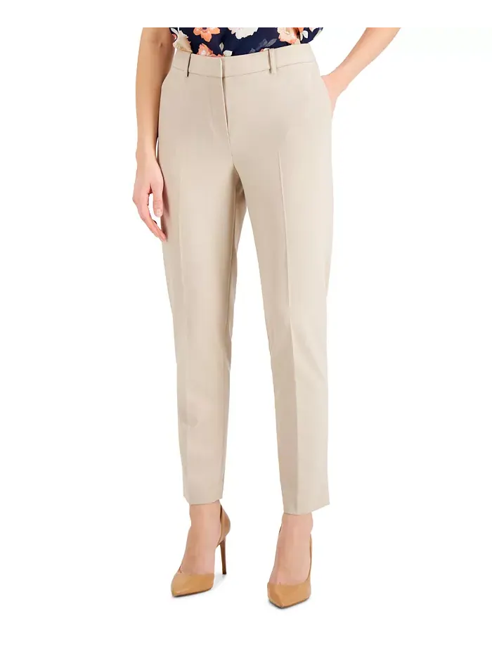Брюки прямого кроя Shannon Suit Tahari ASL — изображение 1 из 4, бежевый