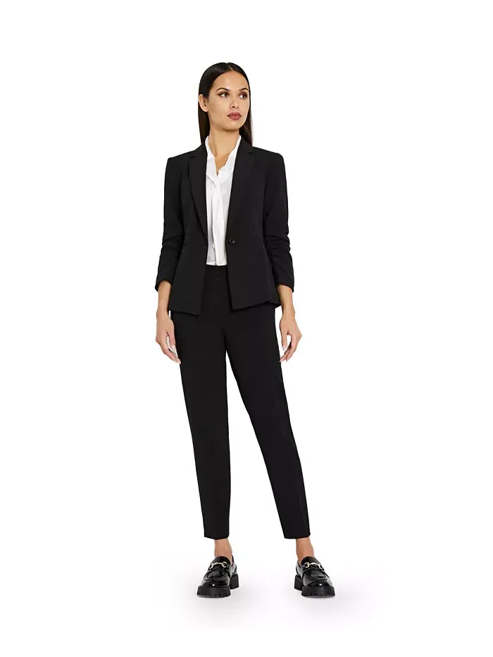 Брюки прямого кроя Shannon Suit Tahari ASL — изображение 3 из 6, черный