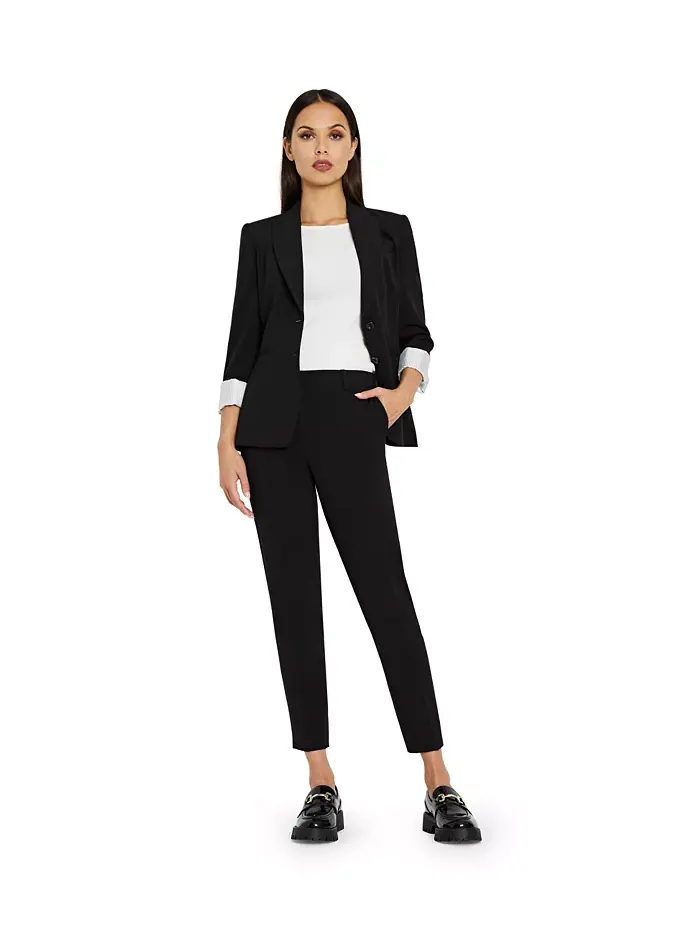 Брюки прямого кроя Shannon Suit Tahari ASL — изображение 4 из 6, черный