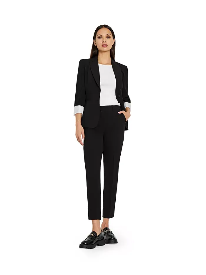 Брюки прямого кроя Shannon Suit Tahari ASL — изображение 5 из 6, черный