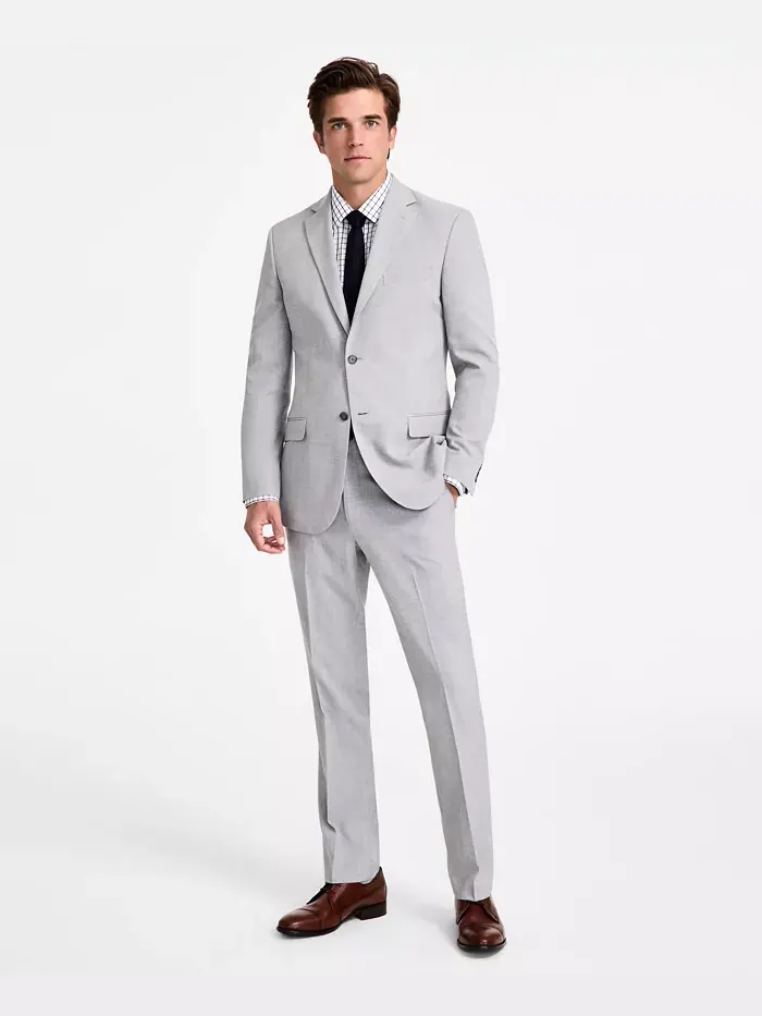 Мужской костюм Modern-Fit Nested DKNY — изображение 1 из 2, серый