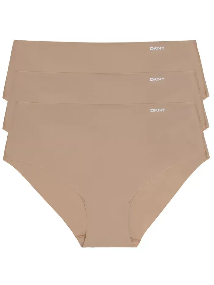 Женские трусы-хипстер Litewear Cut Anywear, 3 шт DKNY — изображение 1 из 6, коричневый/бежевый