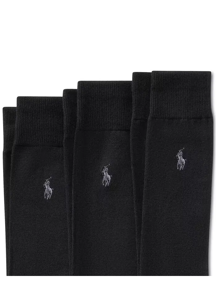 Мужские носки 3 пары, супермягкие, под платье Polo Ralph Lauren — изображение 2 из 2, темно-синий