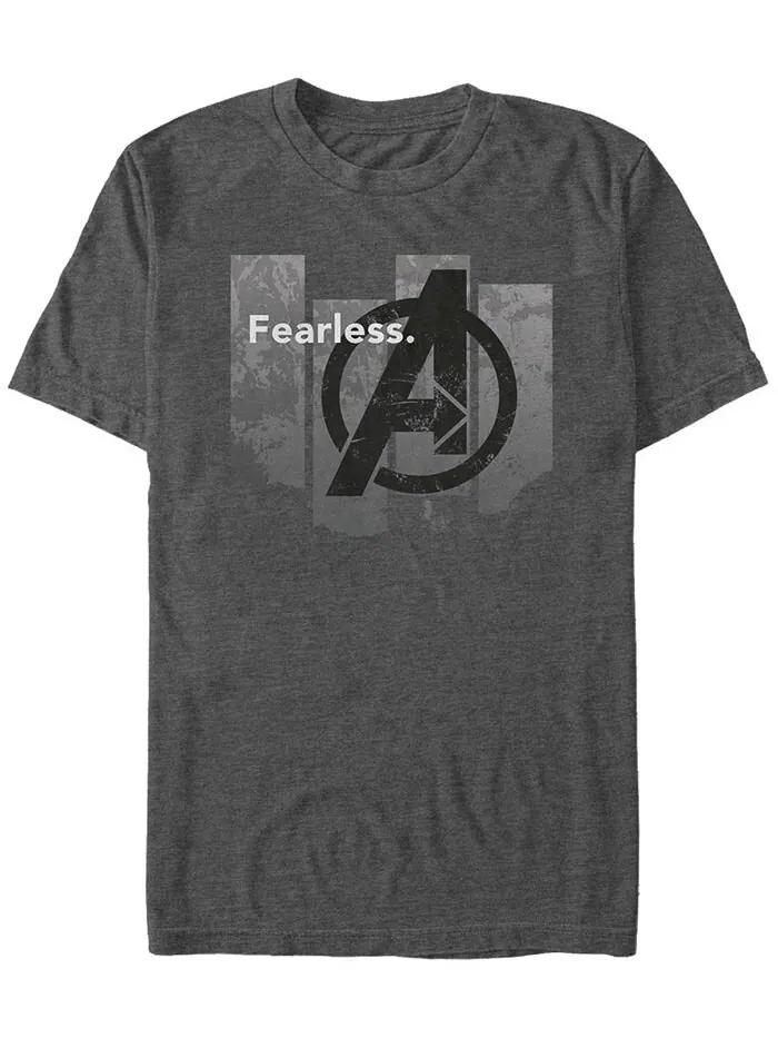 Мужская футболка Marvel Avengers Endgame Fearless Panel, с коротким рукавом Fifth Sun — изображение 1 из 1, темно-серый
